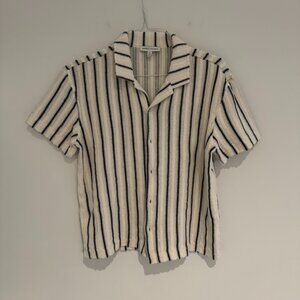 Banana Republic Button Up Stripped Shirt Size Medium Like New